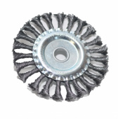 Корщетка дисковая прямая для УШМ (витая жесткая), 125 мм, арт. №135.50