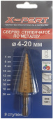 Сверло ступенчатое по металлу *X-PERT*, 4-32 мм, арт. №114.21