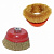 Щетка чашечная для УШМ с гайкой (витая латунированная проволка 0.3мм) 100мм, арт. №135.62
