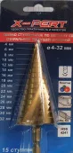 Сверло ступенчатое, спиральное по металлу *X-PERT-PROFI*, 4-32, арт. №114.48